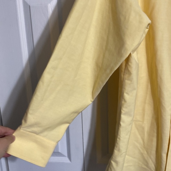 Mens Stafford yellow cotton blend button down shirt size 16 1/2 - Picture 4 of 14